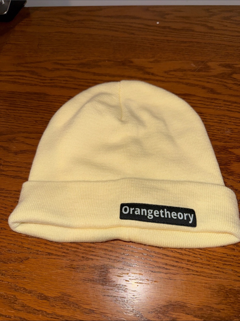 Orangetheory Pale Yellow Knit Cuffed Beanie